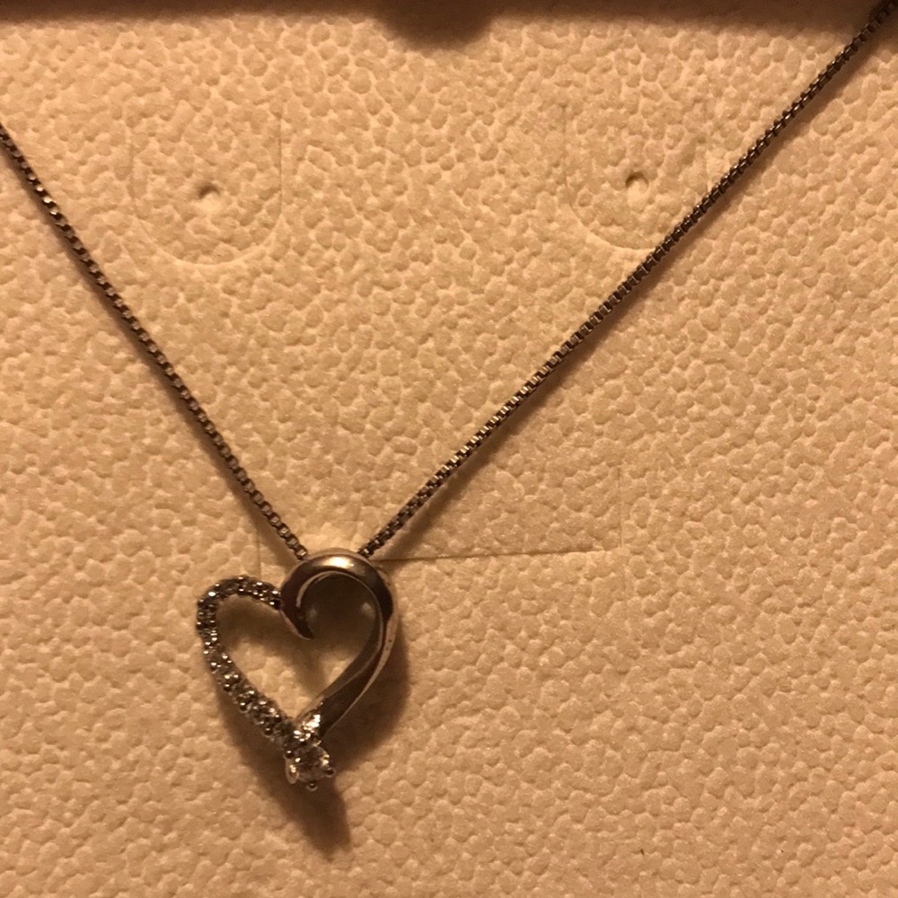 925 silver and genuine diamond necklace